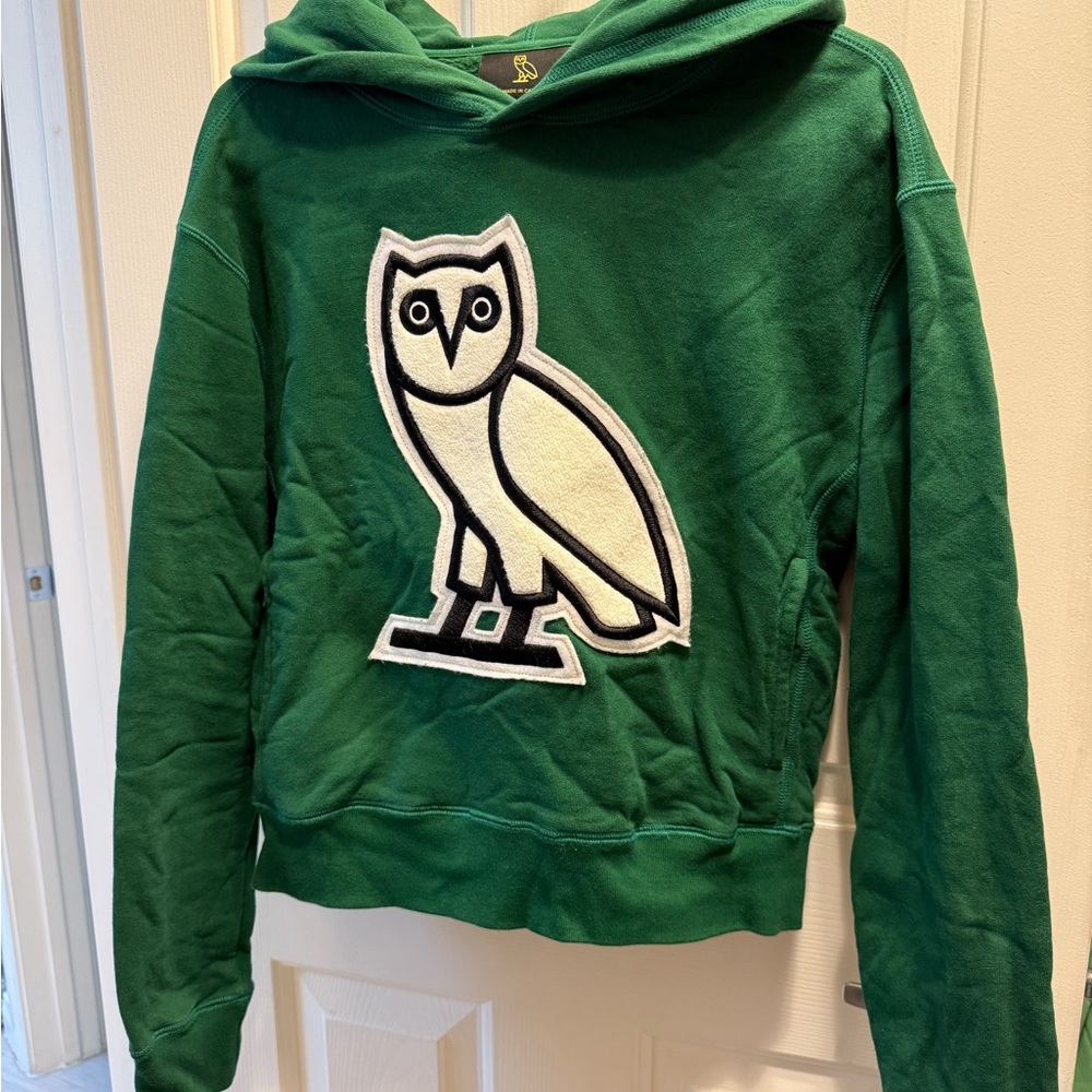 Green Hoodie with Owl Logo